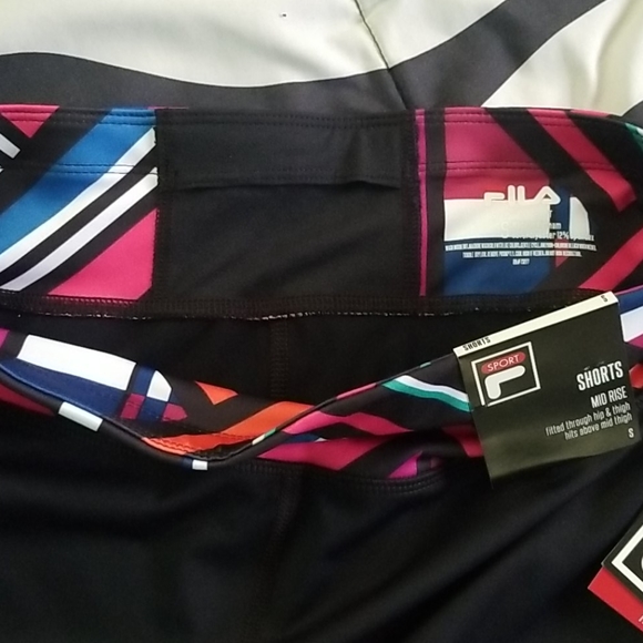 Fila sport athletic gym yoga bike shorts activewear sportswear workout running - Picture 3 of 3